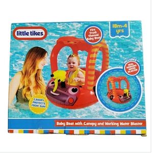Little Tikes Baby Boat With Canopy And Working Water Blaster